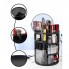 Органайзер для хранения косметики украшений и бижутерии Cosmetic Storage Box 3D Rotating 360° поворотный акриловый контейнер на 3 яруса раскладной Черный (48678)