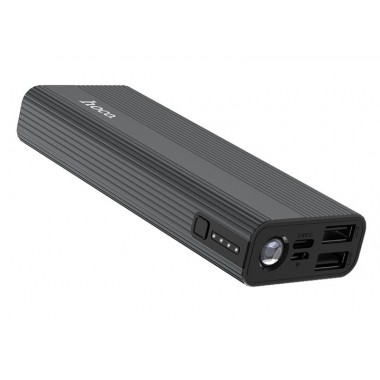 Внешний аккумулятор для телефона Power Bank Hoco J54 Premium портативное зарядное устройство на 10000 мАч 2 USB индикатор заряда + фонарик (47896 I)