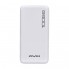 Внешний аккумулятор для телефона Power Bank AWEI P28K Mini Белый портативное зарядное устройство на 10000 мА*ч 2 USB с индикатором заряда (47172 I)