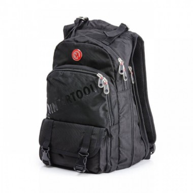 Рюкзак мужской городской Intertool BX-9022 Black дышащая спинка 2 отделения и передний карман объем 10 л лямки с фиксатором
