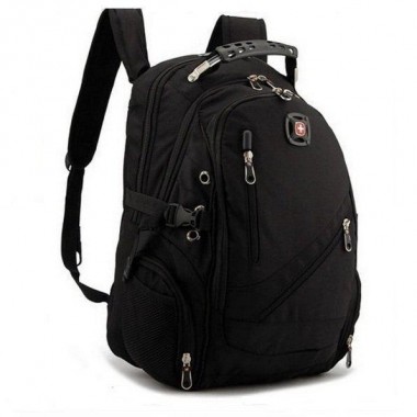 Рюкзак мужской городской Swissgear 8815 Swiss Bag Black вход к наушникам на лямке и USB эргономическая спинка усиленная ручка (63747 DR)