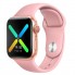 Умные женские смарт часы SMART WATCH LD6 Розовые фитнес браслет с шагомером и трекингом измерение пульса ответ на звонки приложение HryFine + 2 ремешка (8379)