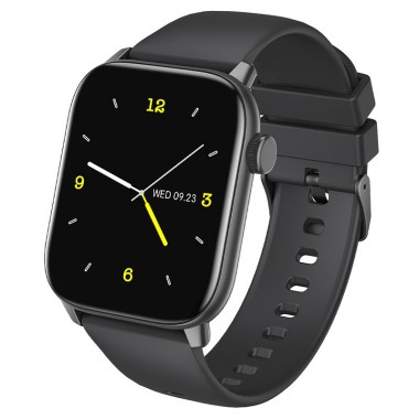 Умные мужские и женские смарт часы SMART WATCH Hoco Y3 Чёрные фитнес браслет с шагомером и трекингом измерение пульса ответ на звонки IP68 защита (49107)