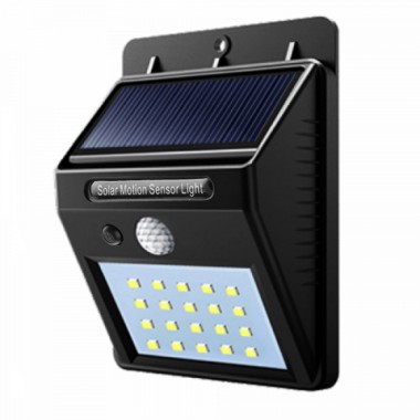 Светодиодный светильник уличный накладной Smart Light Solar Motion Sensor 20SMD LED 4 W настенный фасадный на солнечных батареях с датчиком движения и защитой от влаги (57405 PD)
