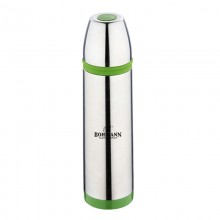 Термос металлический питьевой Bohmann BH-4491-green с колбой из нержавеющей стали и узким горлом для чая кофе и других напитков на 0,8 литра Термос металлический питьевой Bohmann BH-4491-green с колбой из нержавеющей стали и узким горлом для чая кофе и других напитков на 0,8 литра