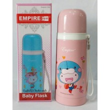 Термос детский для чая и других напитков Empire M-1515-1 Pink с колбой из нержавеющей стали и широким горлом на 0,38 литра + ремешок Термос детский для чая и других напитков Empire M-1515-1 Pink с колбой из нержавеющей стали и широким горлом на 0,38 литра + ремешок